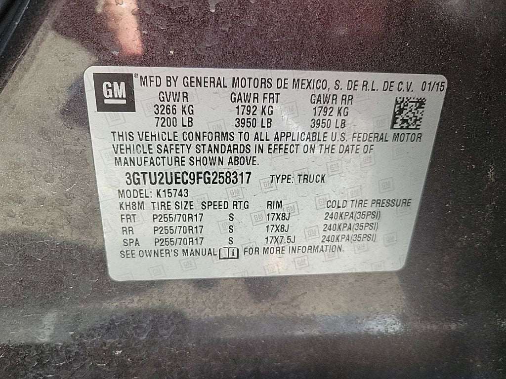 2015 GMC Sierra 1500 SLE