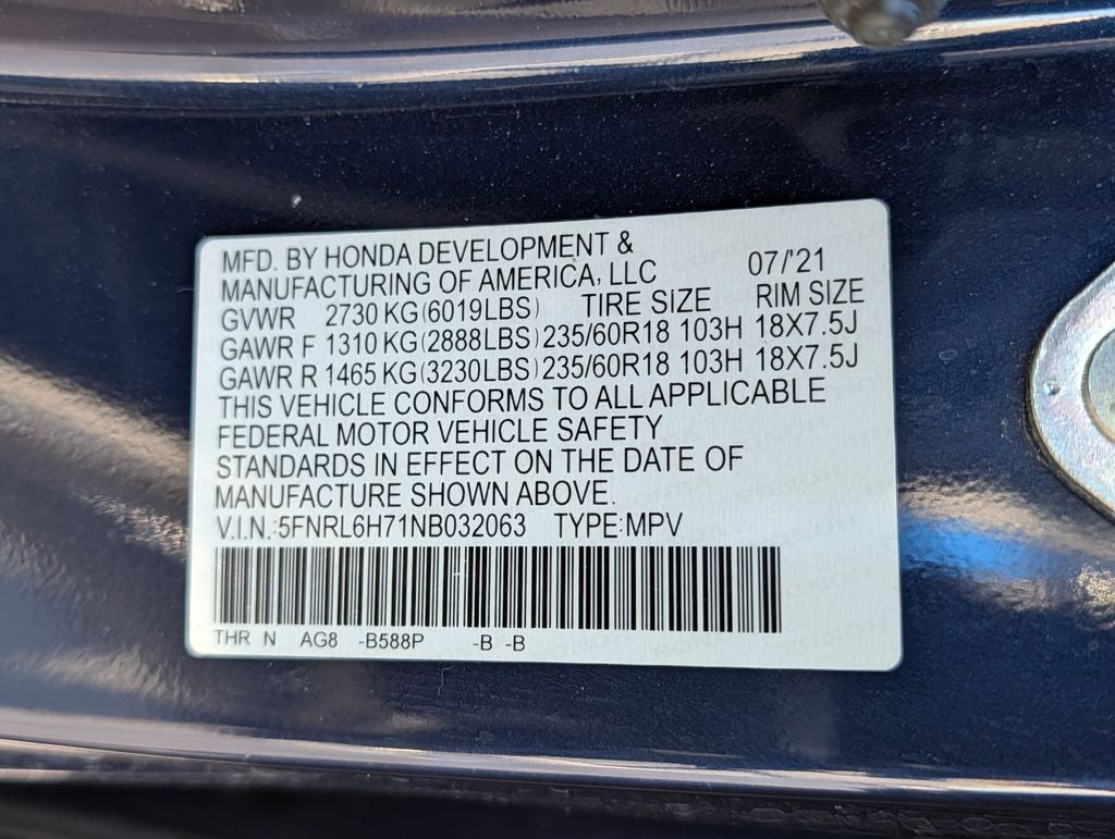 2022 Honda Odyssey EX-L