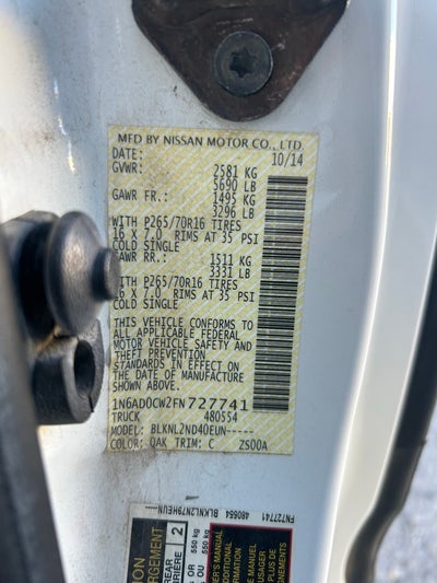 2015 Nissan Frontier SV