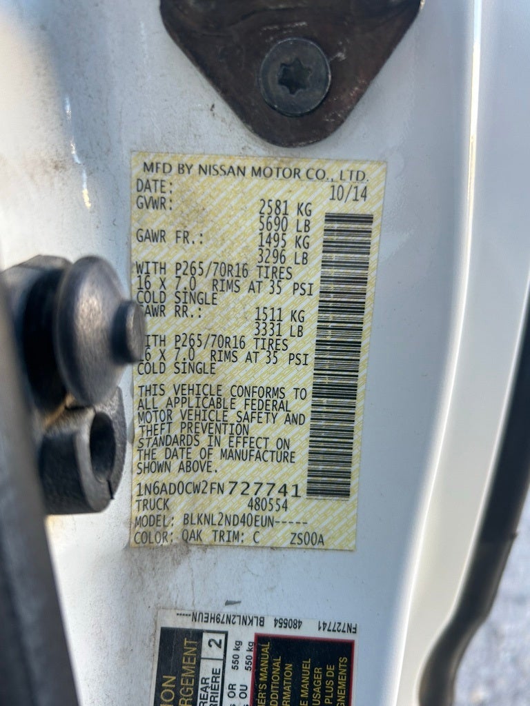 2015 Nissan Frontier SV