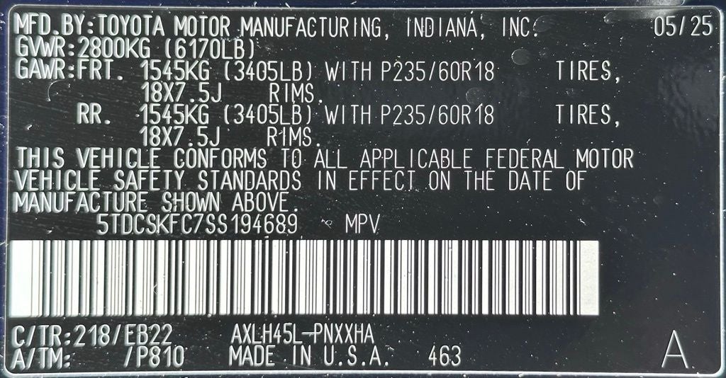 2025 Toyota Sienna Base