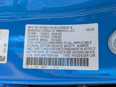 2026 Honda Civic Hybrid Sport Touring