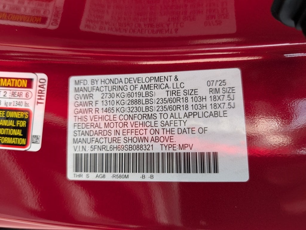 2025 Honda Odyssey EX-L