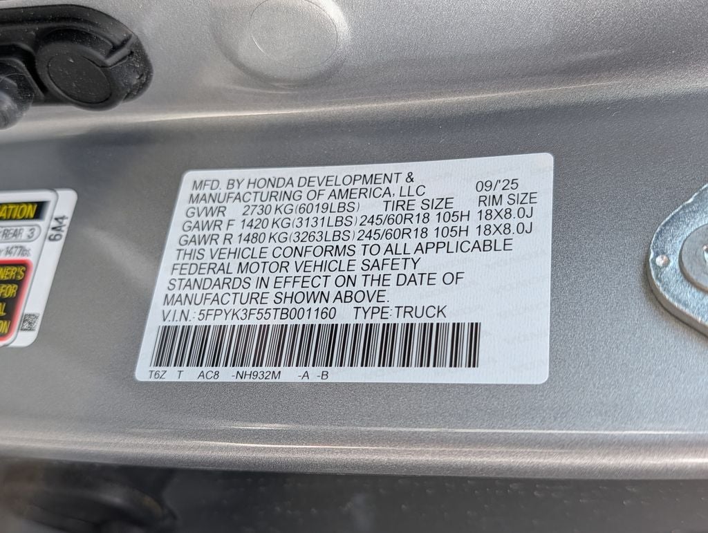 2026 Honda Ridgeline RTL