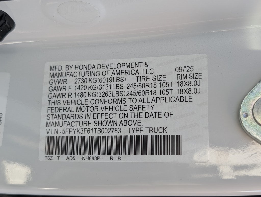 2026 Honda Ridgeline TrailSport