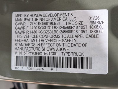 2026 Honda Ridgeline TrailSport