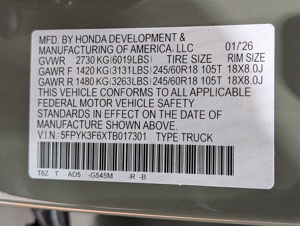 2026 Honda Ridgeline TrailSport