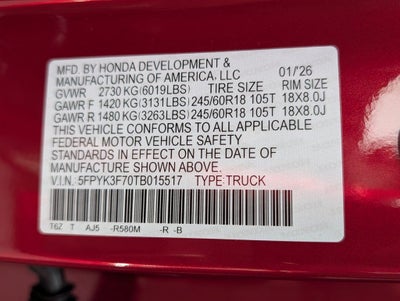 2026 Honda Ridgeline TrailSport+