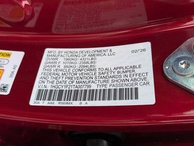 2026 Honda Accord LX