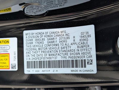 2026 Honda Civic Sport