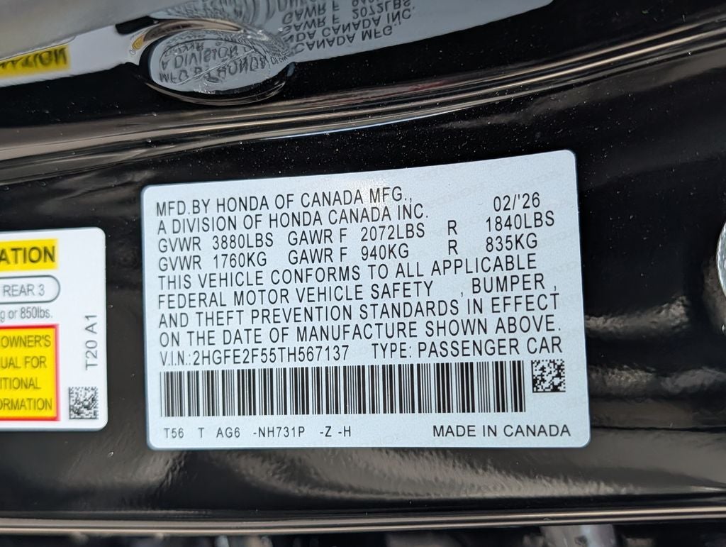 2026 Honda Civic Sport