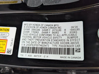 2026 Honda Civic Sport