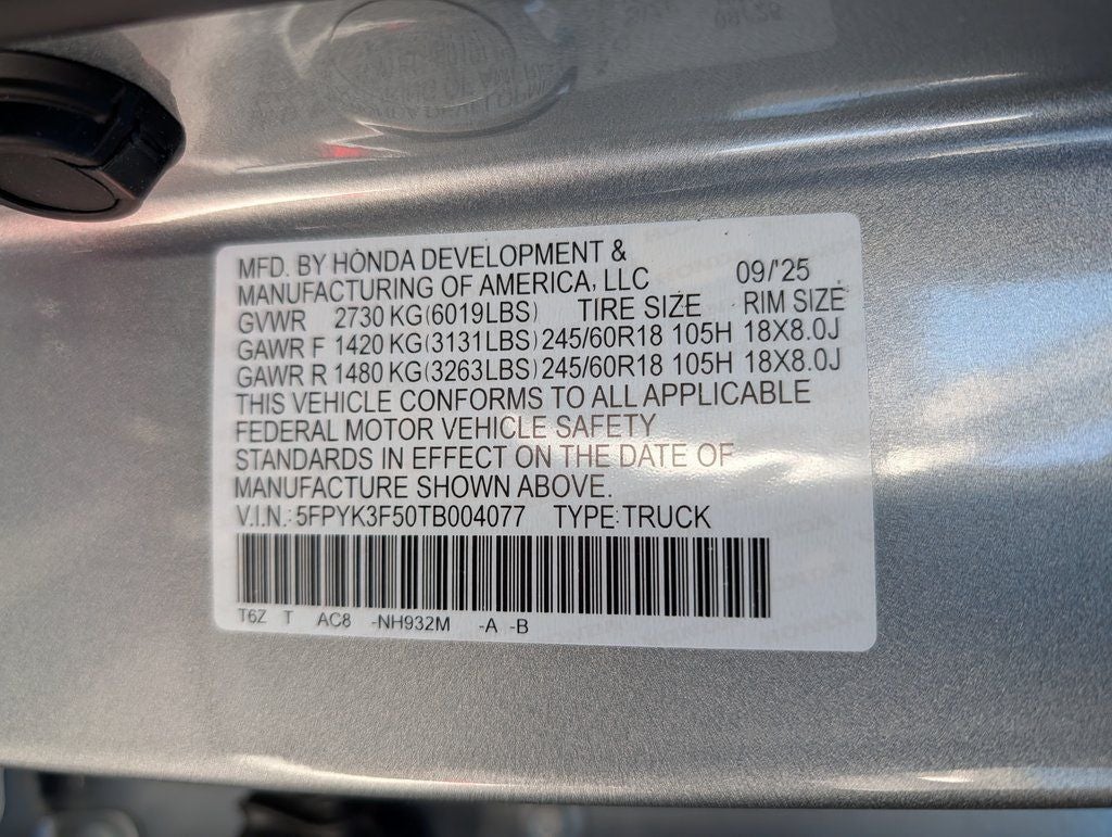 2026 Honda Ridgeline RTL