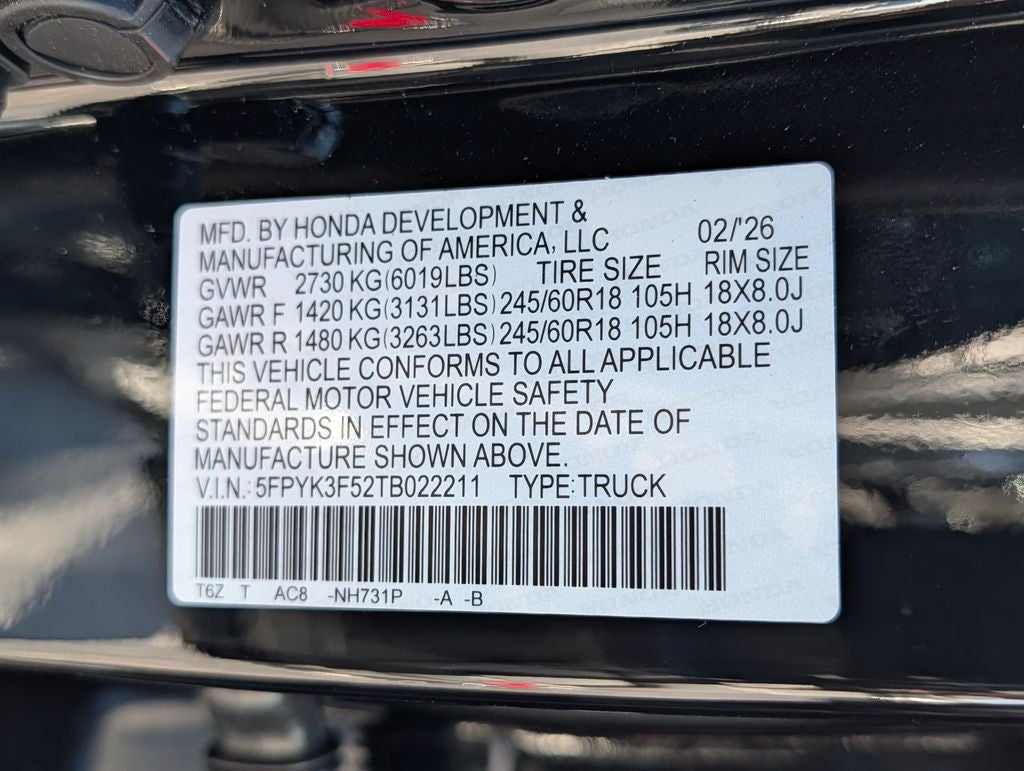 2026 Honda Ridgeline RTL