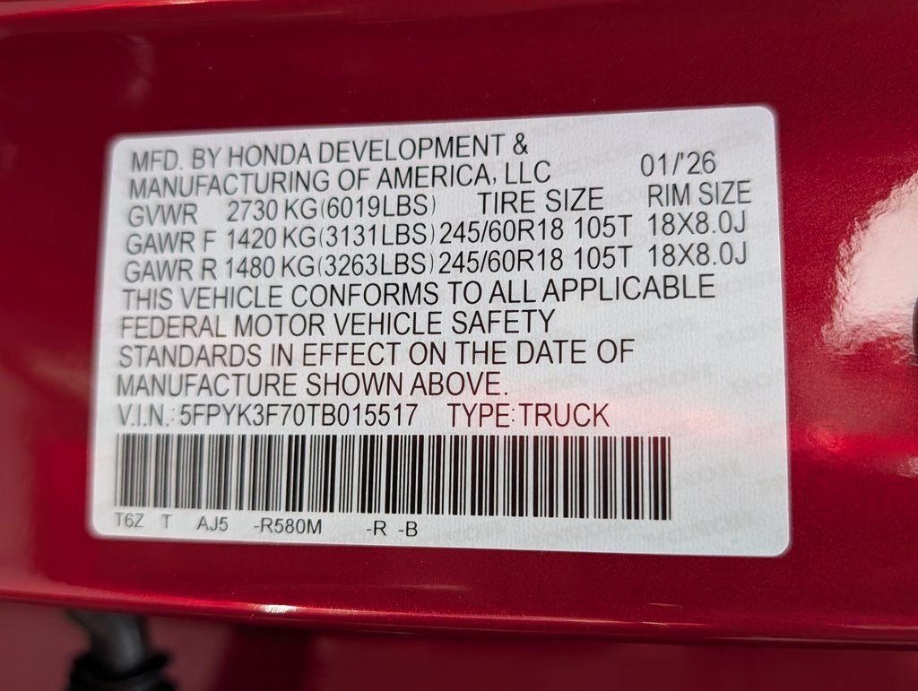 2026 Honda Ridgeline TrailSport+