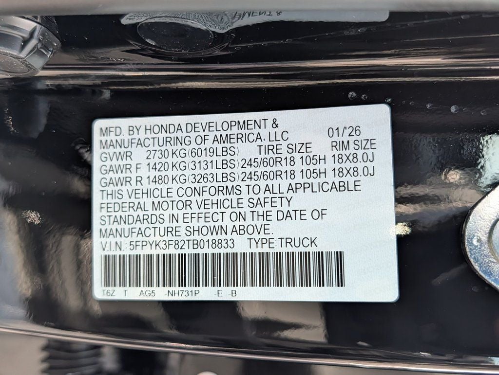 2026 Honda Ridgeline Black Edition