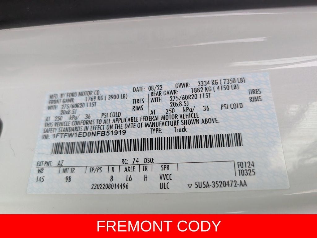 2022 Ford F-150 Platinum